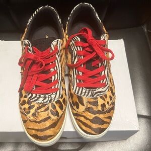 Aldo Faulia - mixed animal print calf hair sneakers W6.5